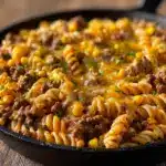 Loaded Cheddar Ranch Beef and Sweet Corn Rotini Bake Recipe