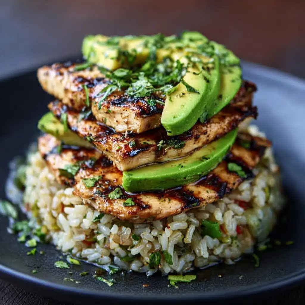 Honey Lime Chicken & Avocado Rice Stack Recipe - Recipe Image