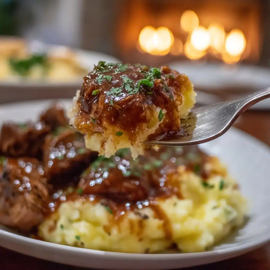 Steak Bites with Mashed Potatoes Recipe - Recipe Image
