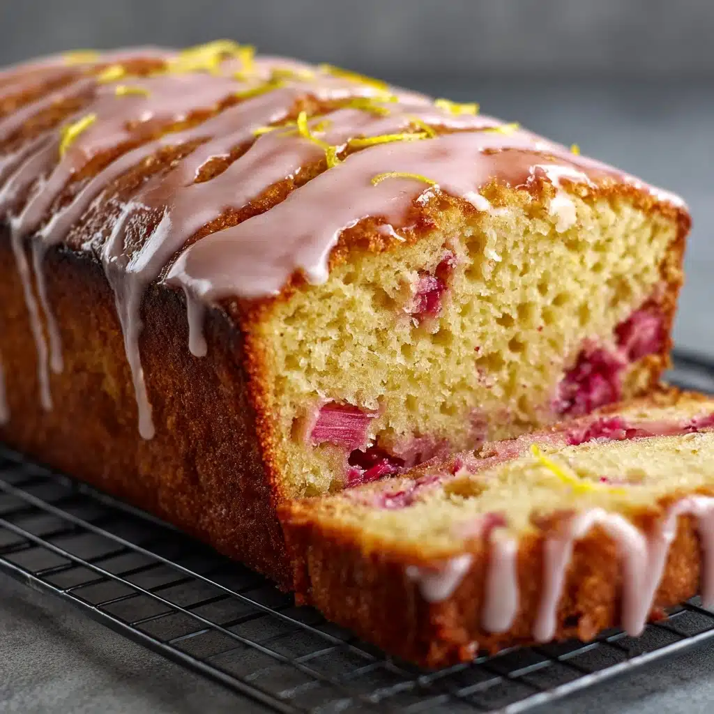 emon Rhubarb Loaf with Glaze Recipe - Recipe Image