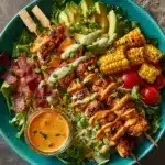 Chopped Honey Buffalo Chicken Skewer Salad Recipe