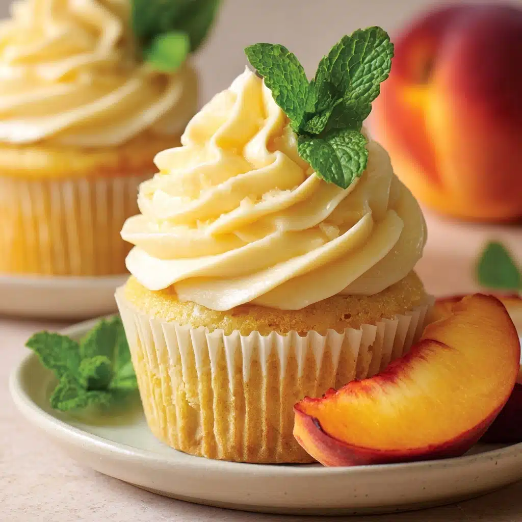 Honey Peach Cream Cheese Cupcakes Recipe - Recipe Image