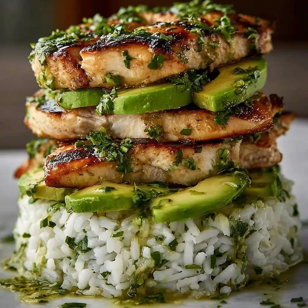 Honey Lime Chicken & Avocado Rice Stack Recipe - Recipe Image