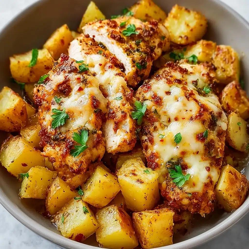 Garlic Parmesan Chicken and Potatoes (One-Pan Dinner) Recipe - Recipe Image