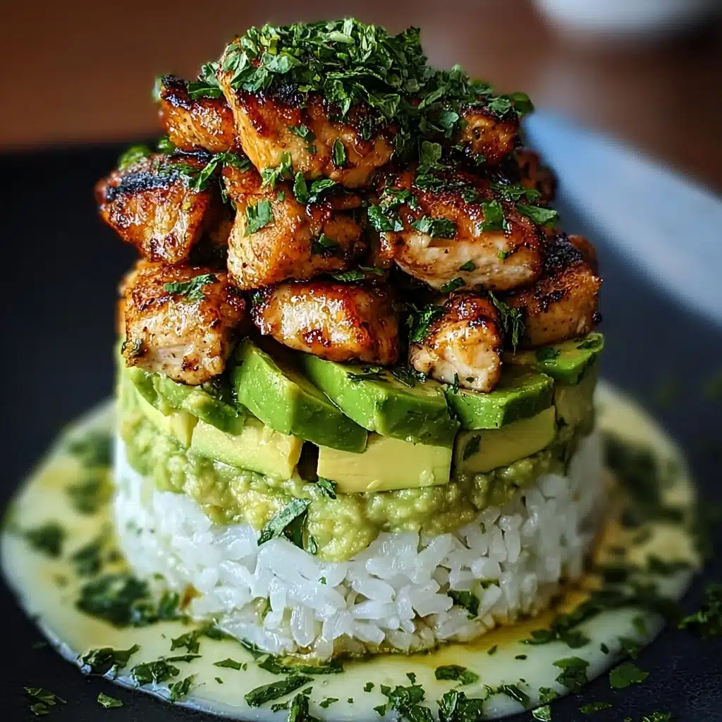 Honey Lime Chicken & Avocado Rice Stack Recipe