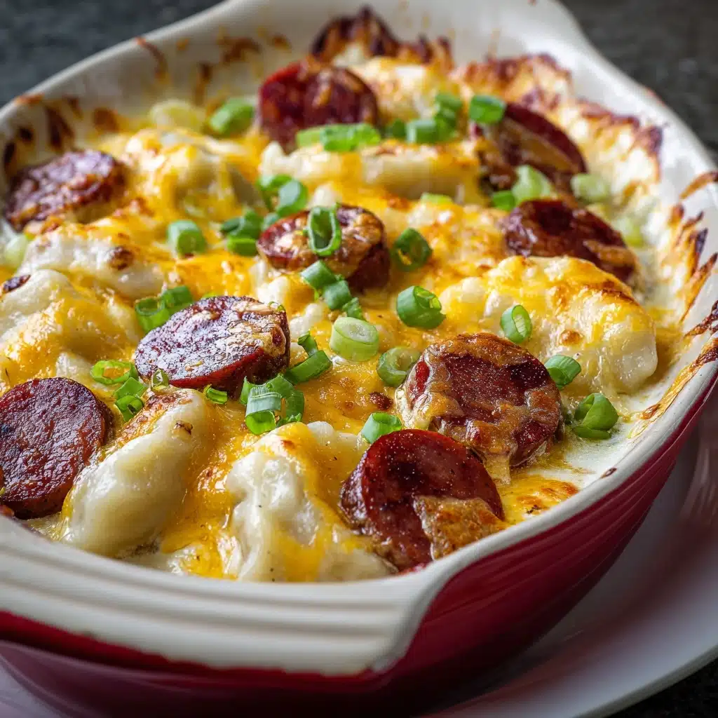 Crock Pot Pierogi and Kielbasa Casserole Recipe - Recipe Image