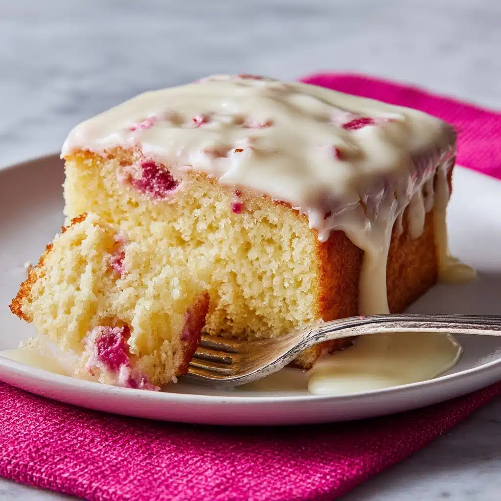 Rhubarb Cake with Butter Sauce Recipe