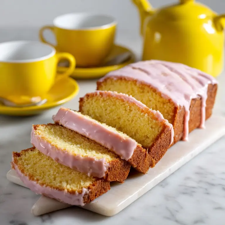 Chamomile Tea Cake With Strawberry Icing Recipe