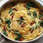 Spaghetti & Spinach with Sun-Dried Tomato Cream Sauce Recipe