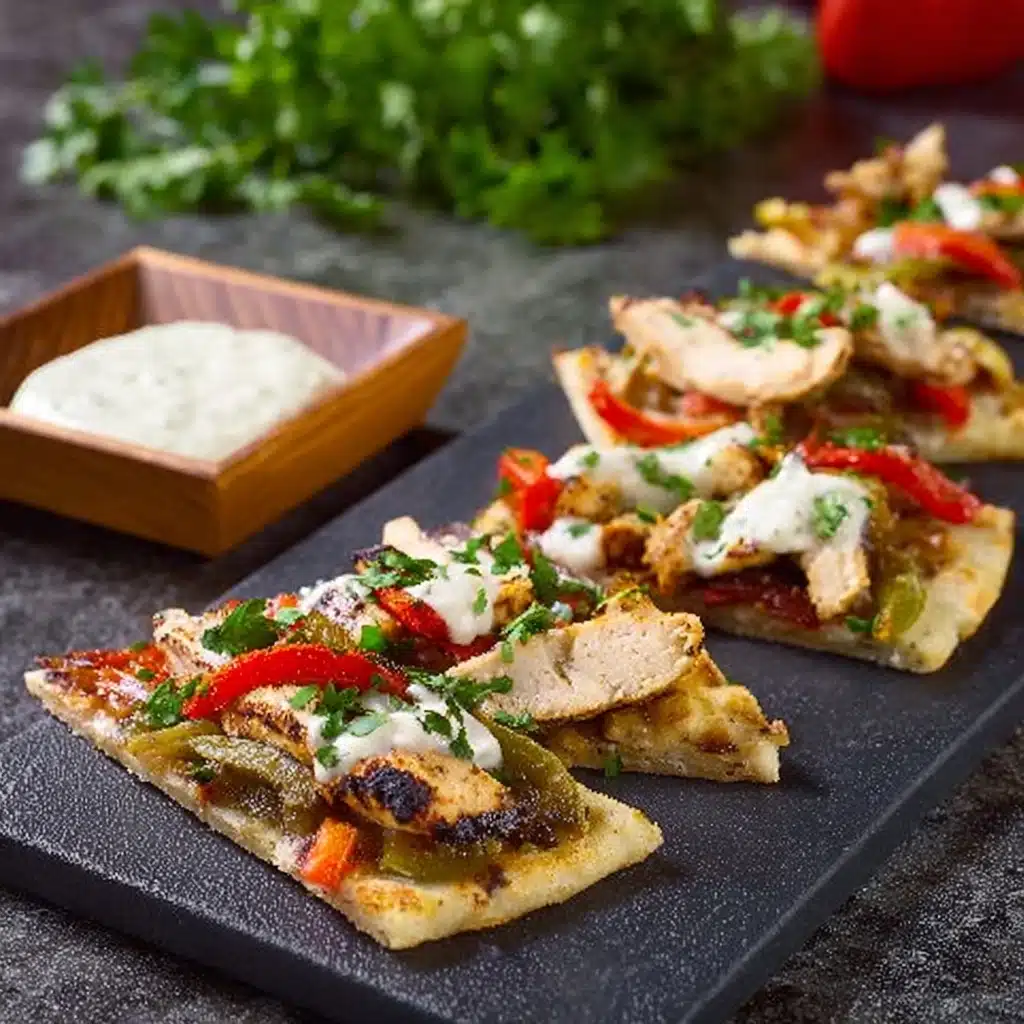 Chicken Fajita Flatbreads Recipe