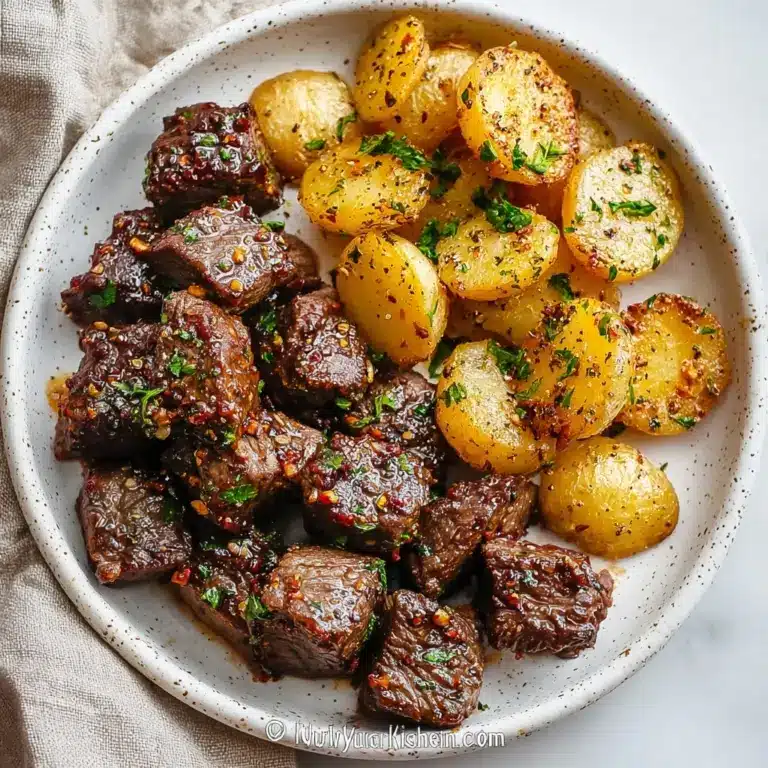 Garlic Steak Bites and Potatoes Recipe