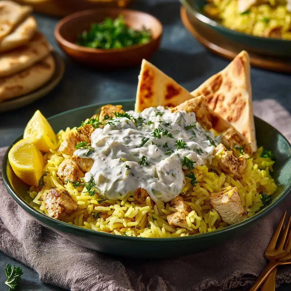Dump-and-Bake Chicken Tzatziki and Rice Recipe