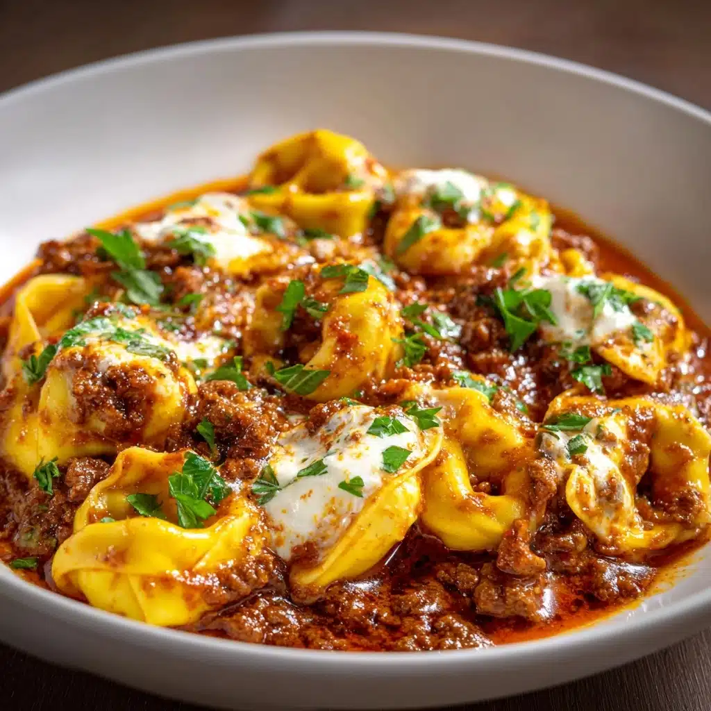 Cheesy Beef Enchilada Tortellini Recipe - Recipe Image