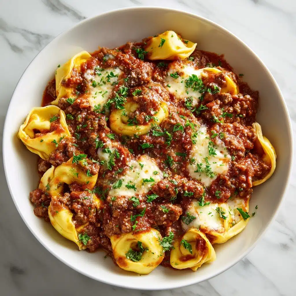 Cheesy Beef Enchilada Tortellini Recipe - Recipe Image