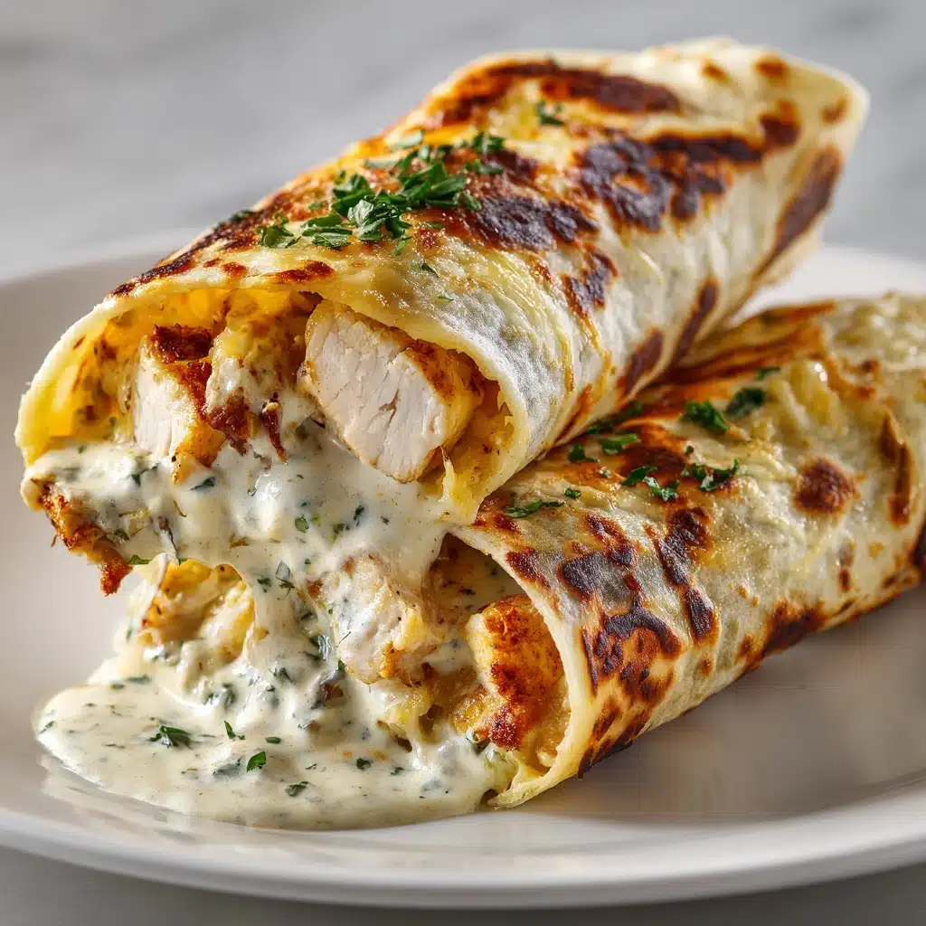 Cheesy Chicken Garlic Wraps Recipe - Recipe Image