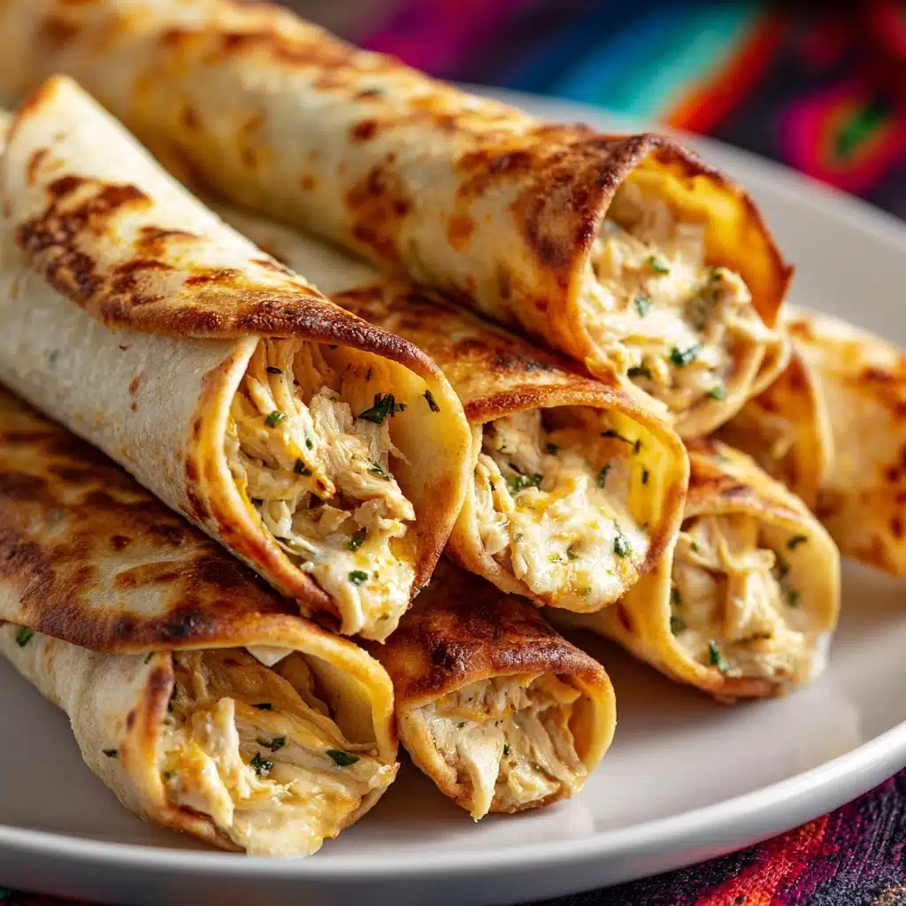 Baked Creamy Chicken Taquitos Recipe - Recipe Image