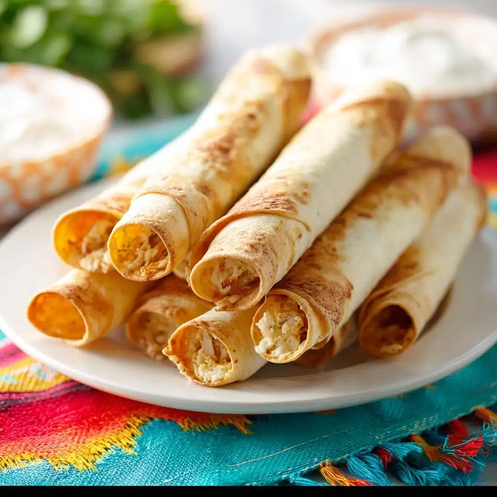 Baked Creamy Chicken Taquitos Recipe