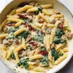 Creamy Tuscan Sausage Pasta Recipe