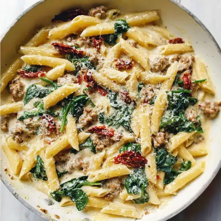 Creamy Tuscan Sausage Pasta Recipe