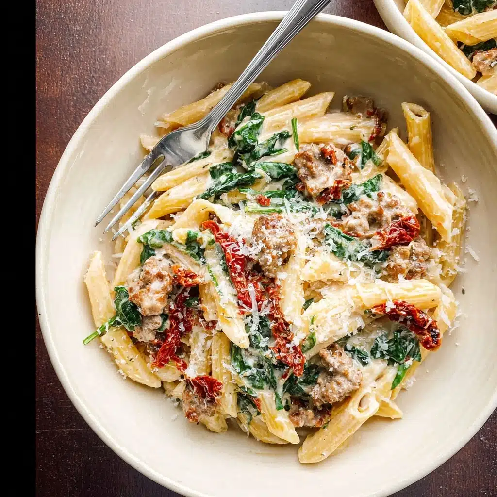 Creamy Tuscan Sausage Pasta Recipe - Recipe Image