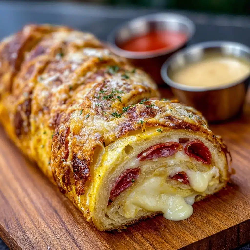 Cheesy Pepperoni Stromboli Recipe - Recipe Image
