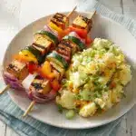 Grilled Greek Halloumi Kebabs Recipe