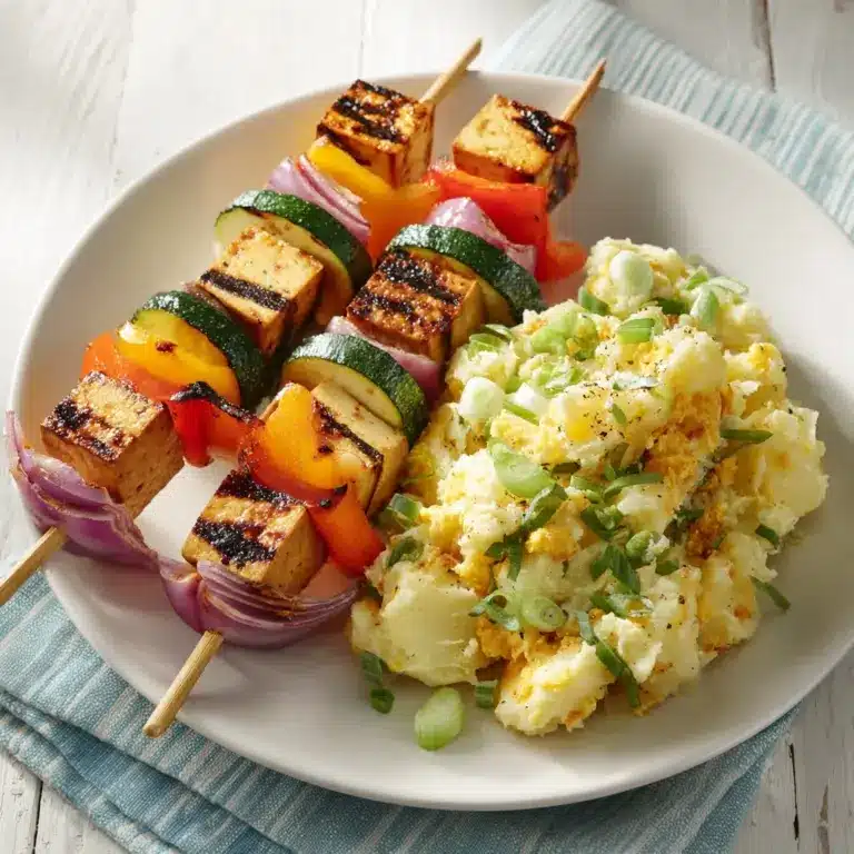 Grilled Greek Halloumi Kebabs Recipe