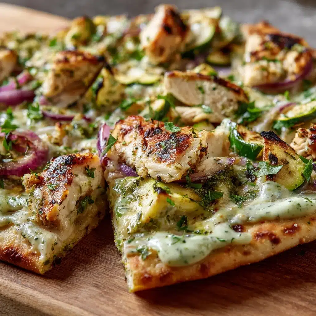 Tzatziki Chicken Naan Pizza Recipe