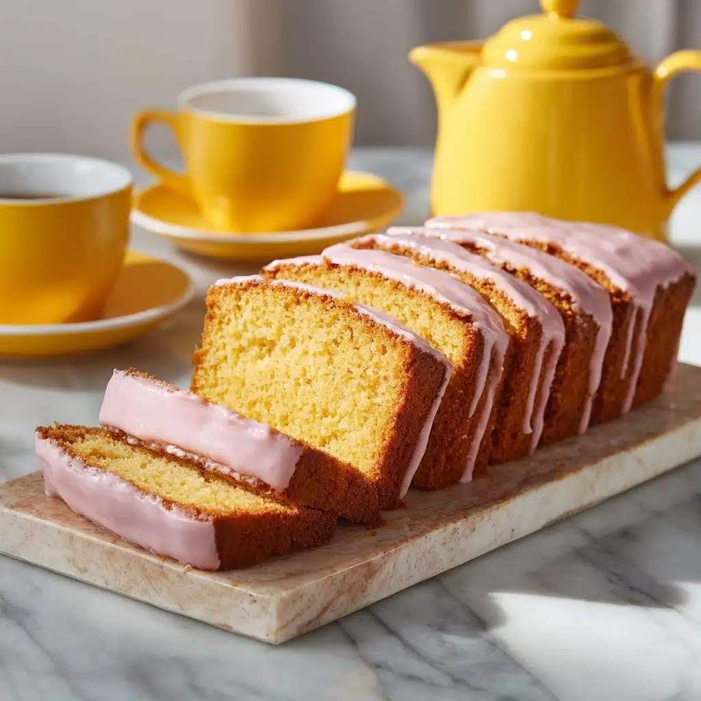 Chamomile Tea Cake With Strawberry Icing Recipe - Recipe Image