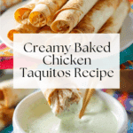 Baked Creamy Chicken Taquitos Recipe