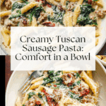 Creamy Tuscan Sausage Pasta Recipe