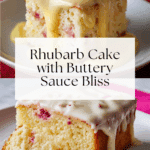 Rhubarb Cake with Butter Sauce Recipe