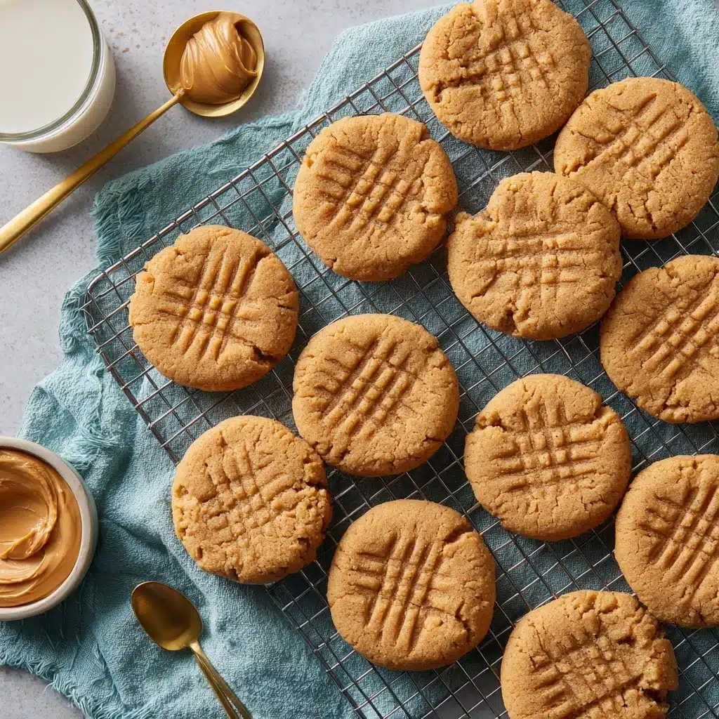 Easy 3 Ingredient Peanut Butter Cookies Recipe - Recipe Image