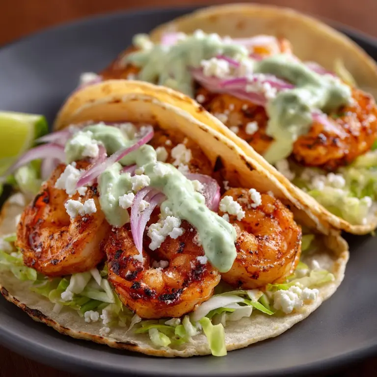 Shrimp Tacos with Cilantro Lime Slaw Recipe