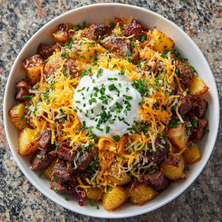 Crockpot Loaded Steak and Potato Bake Recipe