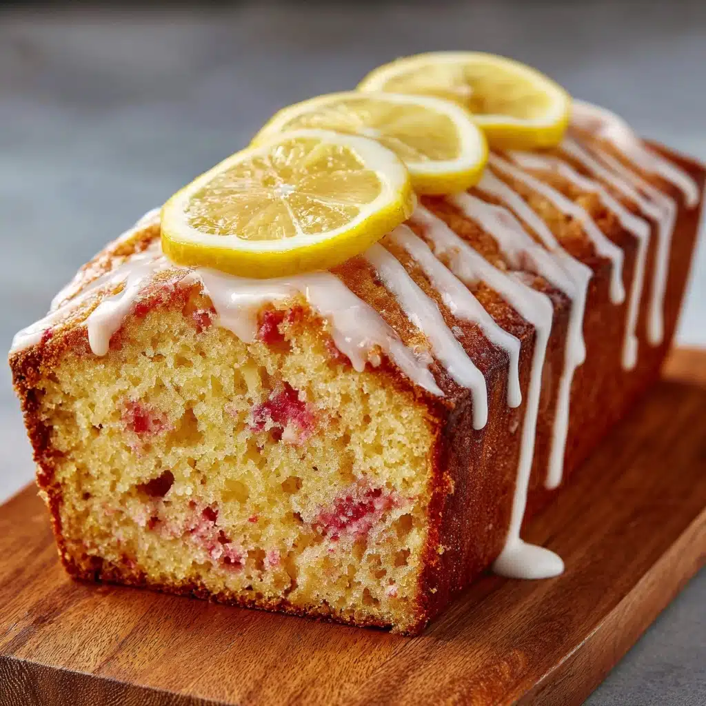 Lemon Rhubarb Loaf with Glaze Recipe
