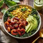 hot honey blackened shrimp caesar salad Recipe