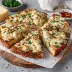The Viral Chicken Alfredo Garlic Bread I'm Obsessed With Recipe