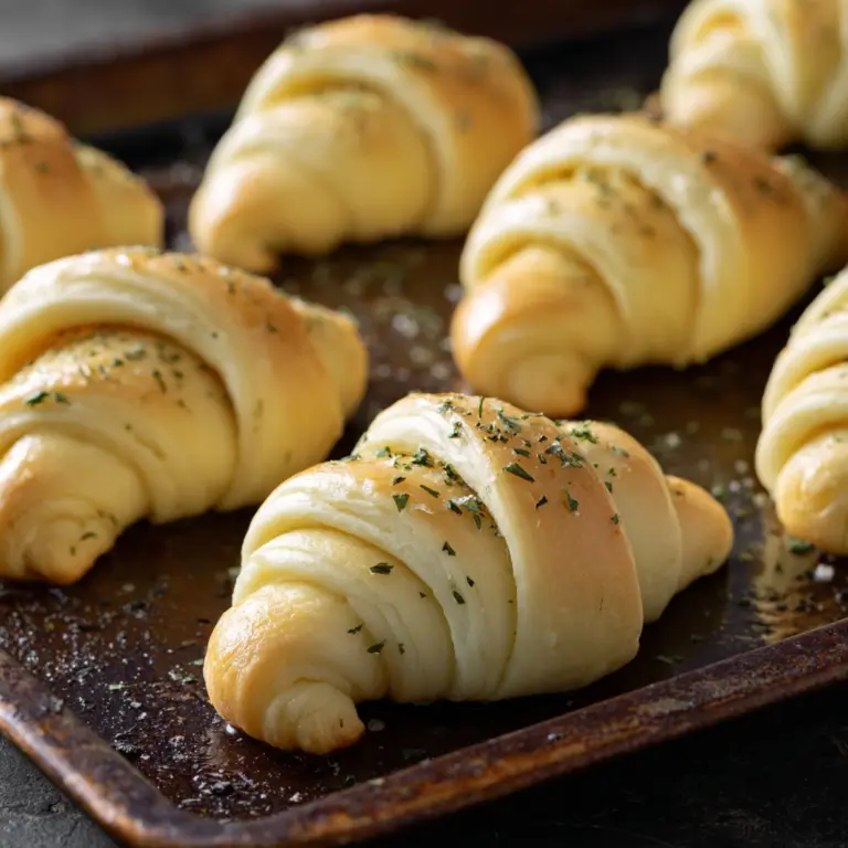 Cheesy Stuffed Garlic Butter Crescent Rolls Recipe