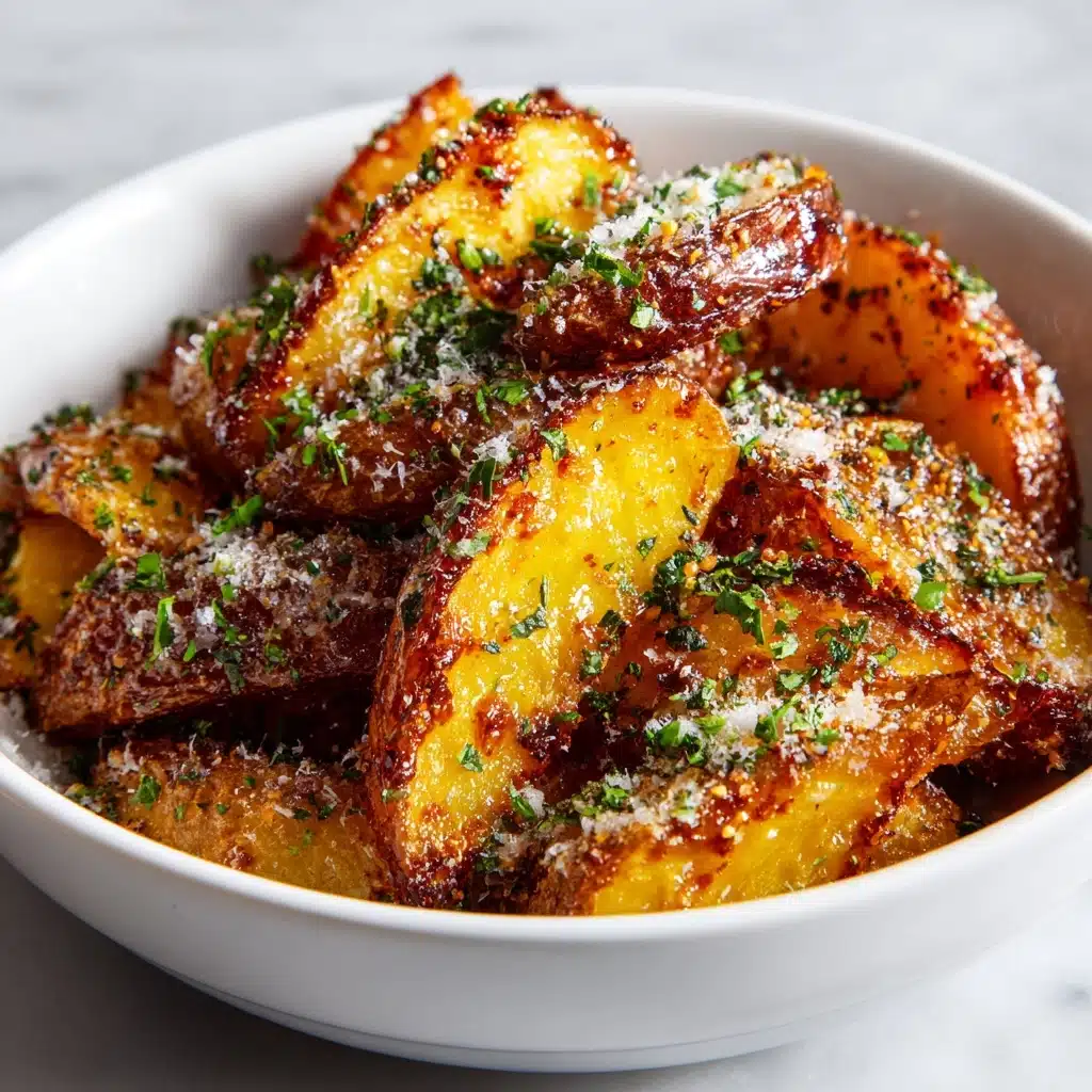 Air Fryer Baked Garlic Parmesan Potatoes Recipe - Recipe Image