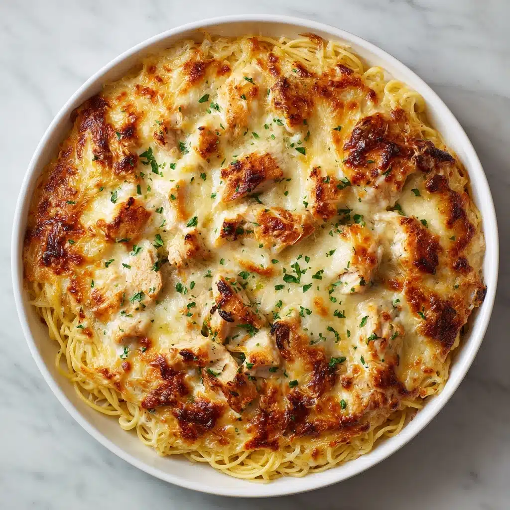 Easy Crockpot Garlic Parmesan Chicken Pasta Recipe - Recipe Image