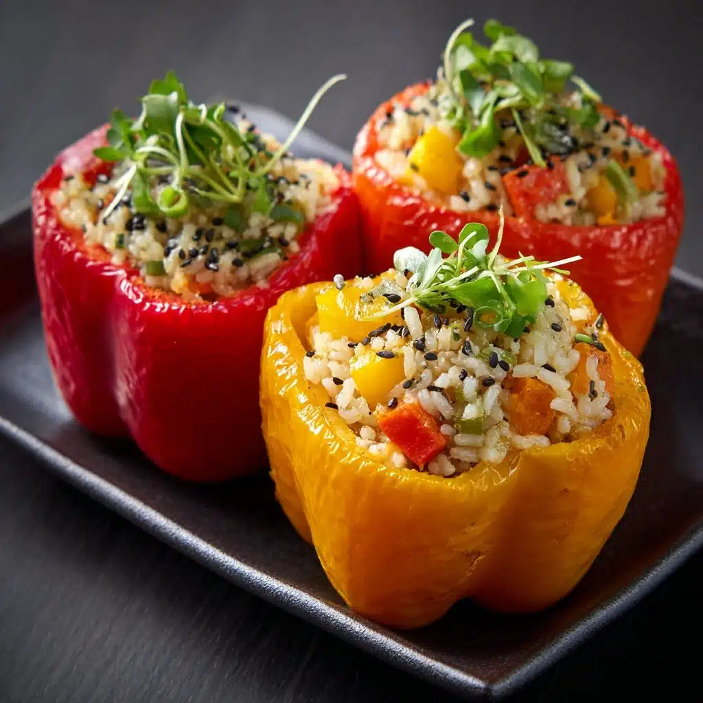 Teriyaki Pineapple Chicken Stuffed Peppers are a must-try! Recipe - Recipe Image