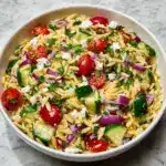 Easy Lemon Orzo Pasta Salad Recipe