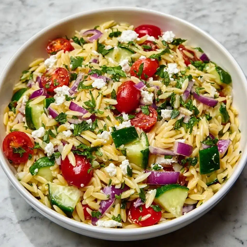 Easy Lemon Orzo Pasta Salad Recipe