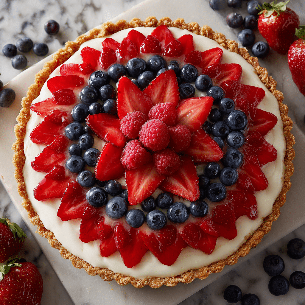 4th of July Fruit Pizza Recipe - Recipe Image