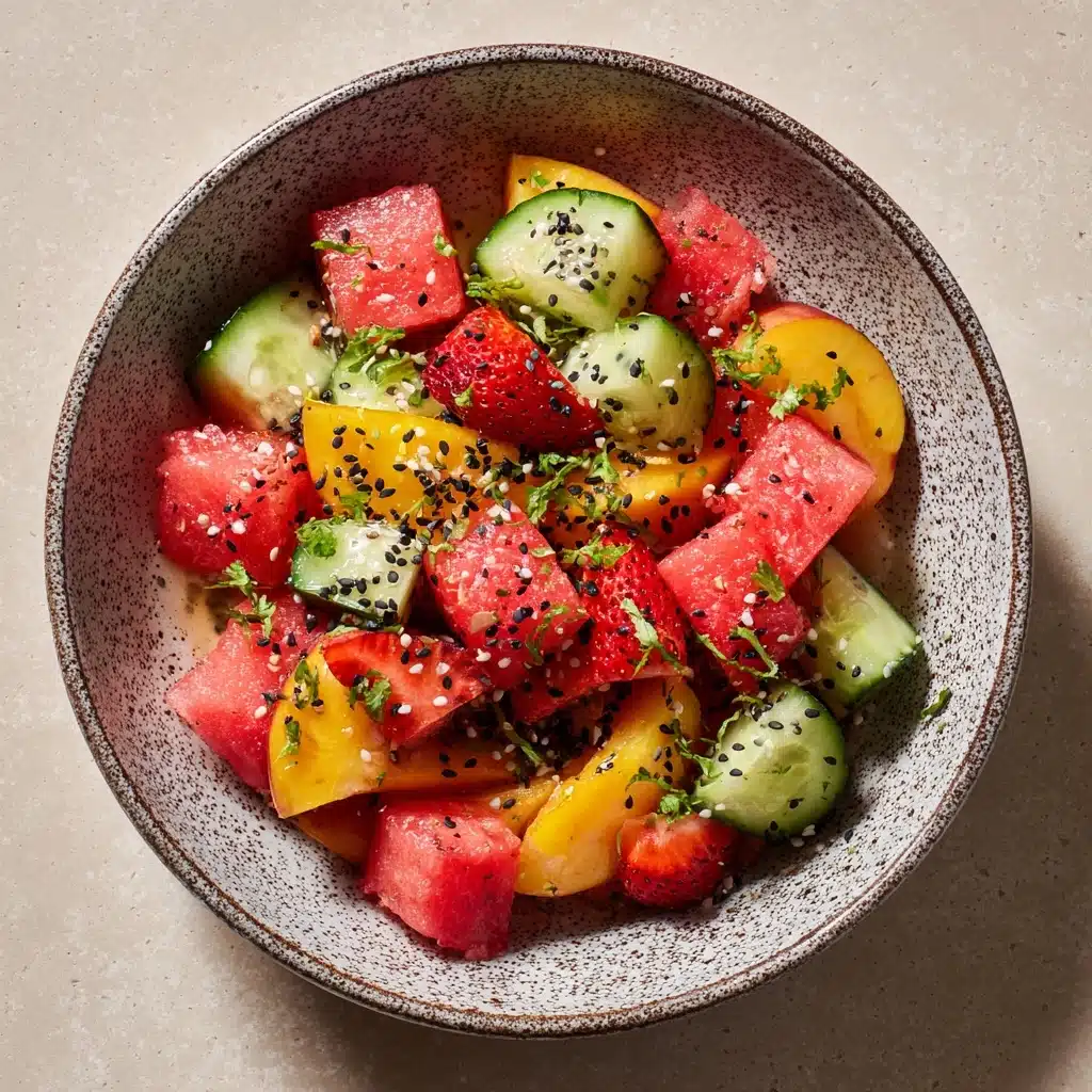 Summer Peach Watermelon Salad Recipe - Recipe Image
