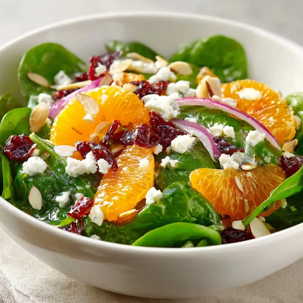 Spinach Mandarin Salad with Honey Balsamic Dressing Recipe - Recipe Image