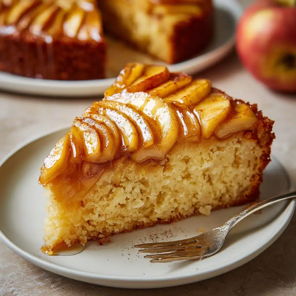 Upside-Down Cake with Caramelized Apple Slices Recipe - Recipe Image