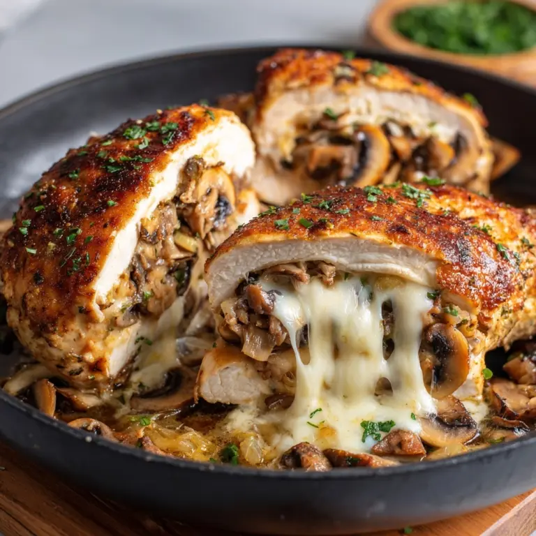 Mushroom Stuffed Chicken Breast - Quick and Easy Recipe