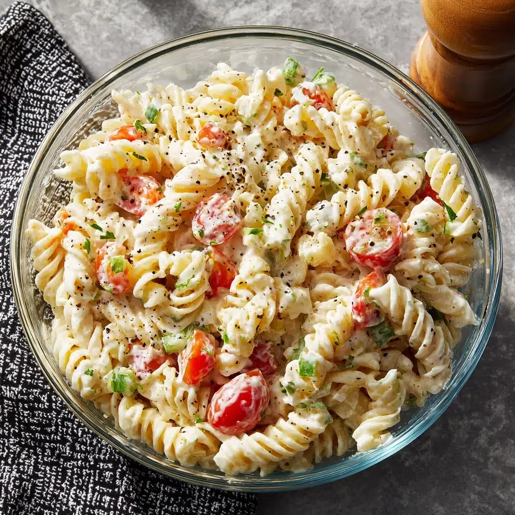 The Best Creamy Pasta Salad Recipe - Recipe Image
